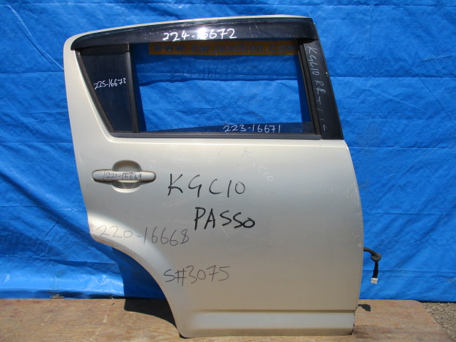 Used Toyota Passo DOOR SHELL REAR RIGHT